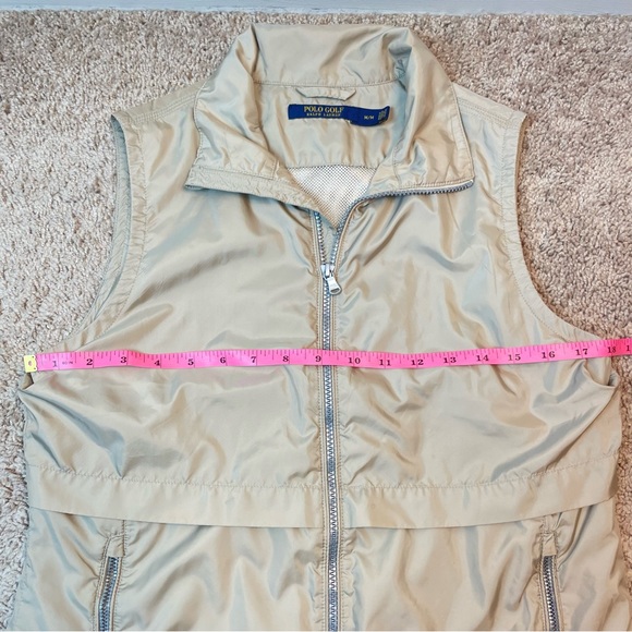 Ralph Lauren Polo Golf Khaki Women's Full Zip Sleeveless Lightweight Vest Size M - Picture 12 of 16